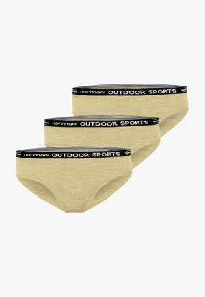 normani Outdoor Sports 3ER PACK RWS MERINO WOLLE HIPSTER ALBURY - Slip - wollweiß