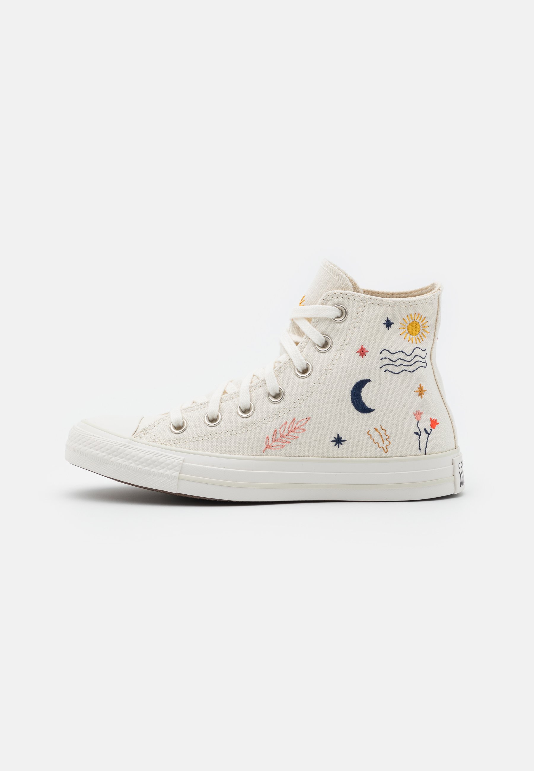 converse all star hi trainers vintage white egret black love