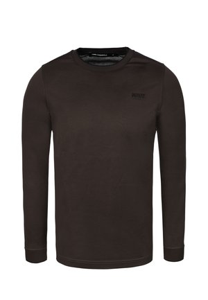 KARL LAGERFELD, CREWNECK LS - Longsleeve - black-brown