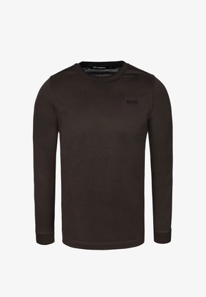 KARL LAGERFELD, CREWNECK LS - Longsleeve - black-brown