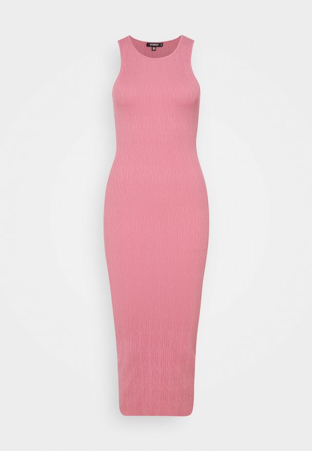 TEXTURED MIDI DRESS - Etuikleid - rose