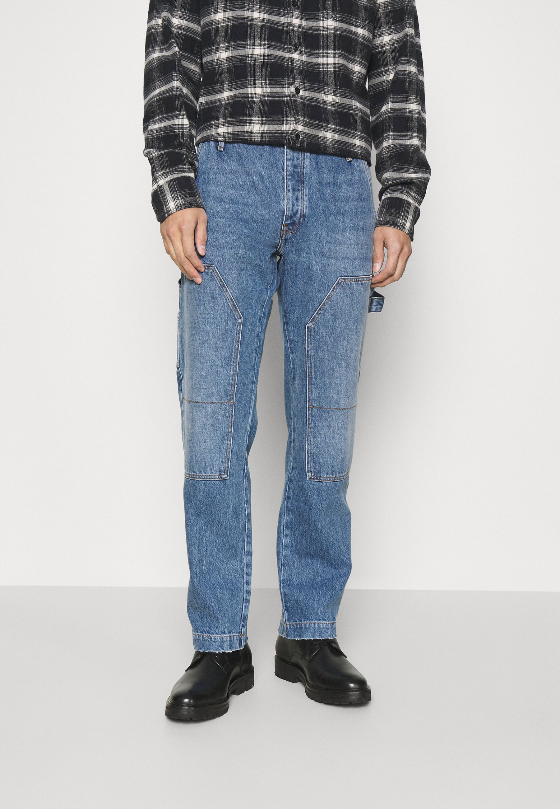 vans checkered with red drip