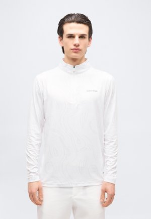PRINTED NEWPORT HALF ZIP - Μπλούζα με μακριά μανίκια - white