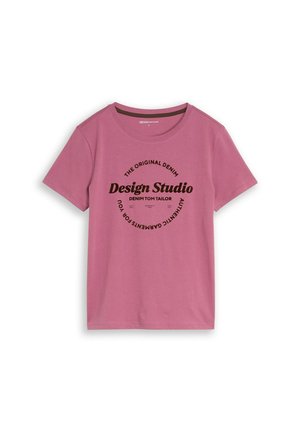 TOM TAILOR DENIM, TOM TAILOR DENIM T-SHIRT T-SHIRT MIT PRINT - Camiseta estampada - dusty berry