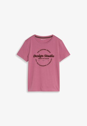 TOM TAILOR DENIM, TOM TAILOR DENIM T-SHIRT T-SHIRT MIT PRINT - Camiseta estampada - dusty berry