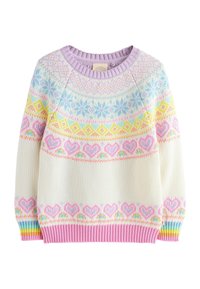 Little Bird REGULAR FIT - PASTEL FAIRISLE KNITTED FAMILY CHRISTMAS - Trui - white