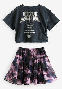 Next REGULAR FIT GRAPHIC  SET - Fustă în formă de A - grey purple