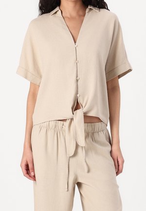 Overhemdblouse - beige