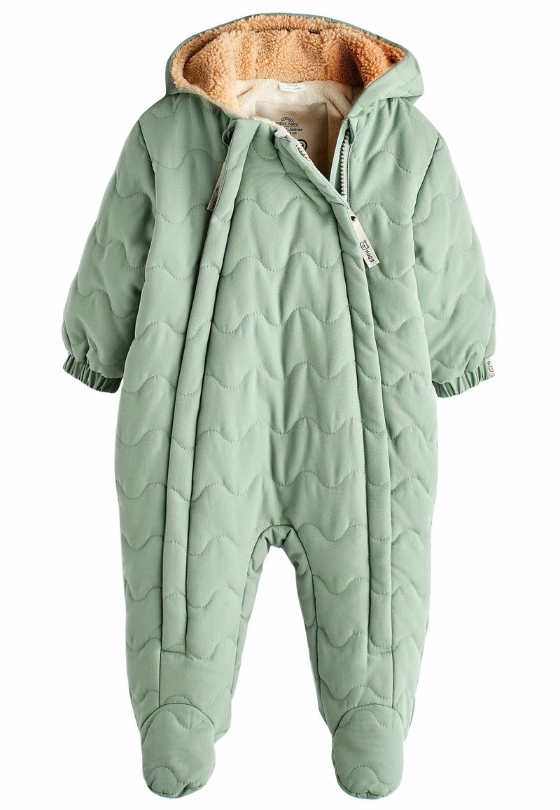 Generisch Ensemble Grenouillère Pour Bébé - Combinaison Chaude à Capuche - Manteau En Duvet - Vêtement D'extérieur Rembourré - Veste Pour Bébé - 8 Ans, Bleu Clair, 0-3 Mois