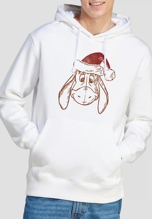 WINNIE THE POOH EEYORE CHRISTMAS HAT - Hoodie - white