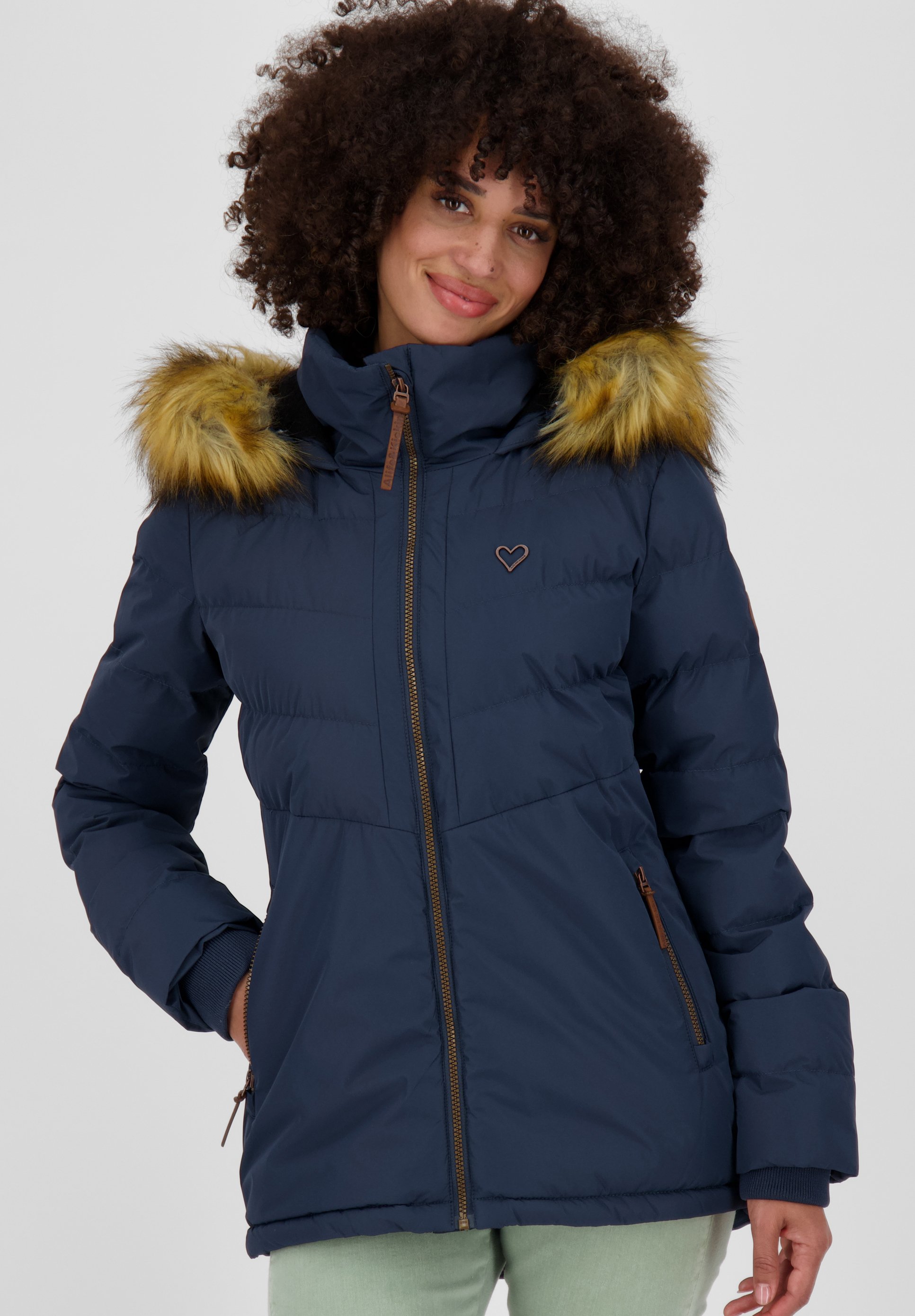 Alife & Kickin Damenjacke Black MambaAK B – Warm Gefütterte Winterjacke Mit Kapuze, Größen XS–XXL, Moonless