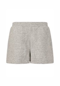 Grå bomullsshorts med elastisk midja, sidofickor och en mjuk känsla. Med en enkel design och medellång grenkil.