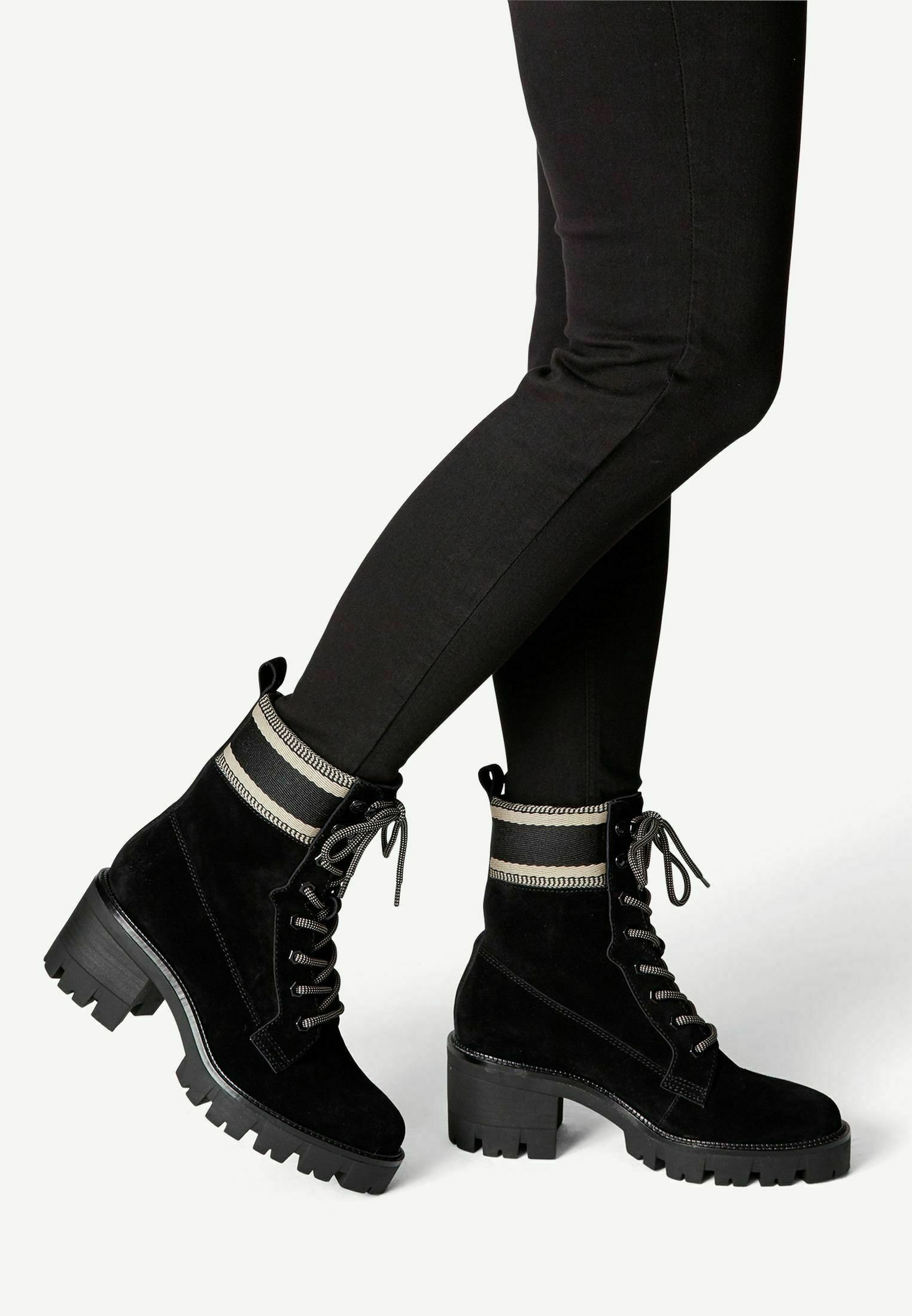 black hiker platform ankle boot