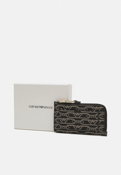 Emporio Armani CARD HOLDER MONOGRAM - Lommebok - nero/ecru