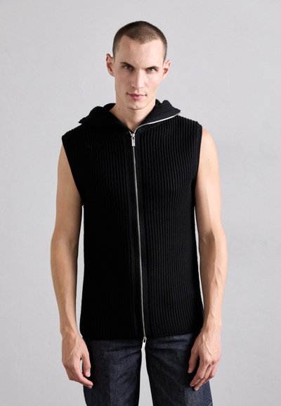 Helmut Lang SAFETY ZIP UP - Chaqueta de punto - black