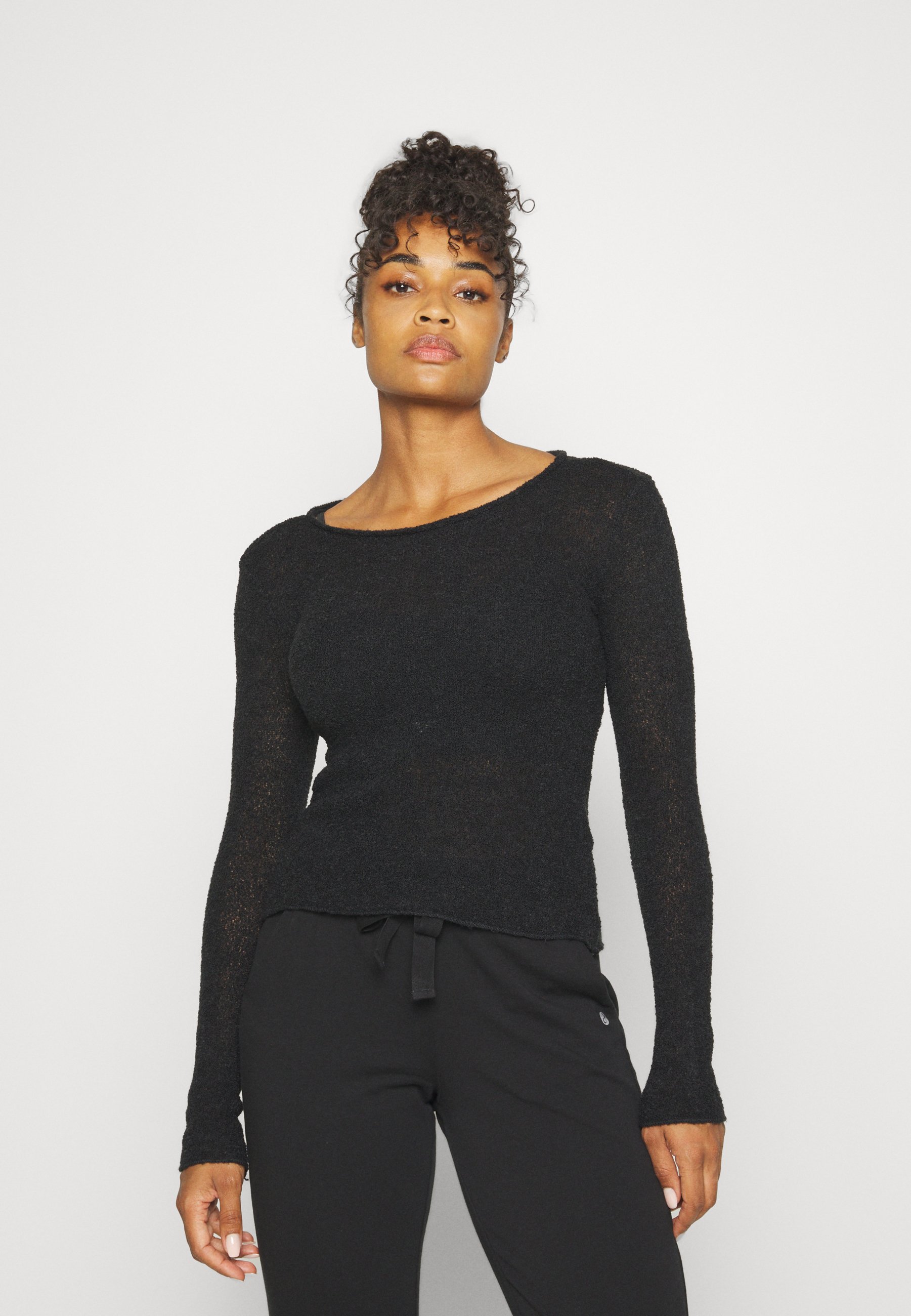 Deha BOUCLE BOATNECK - Sweatshirt - black/noir - ZALANDO.FR