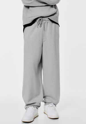 PULL&BEAR KNITTED - Trainingsbroek - light grey