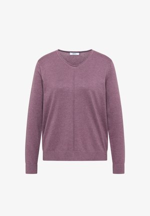 Cecil, BASIC V-NECK SWEATER IN SOLID COLOR - Pullover - lavender purple melange
