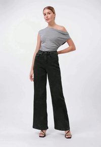 Anna Field Tall Trapezaste traperice - washed black