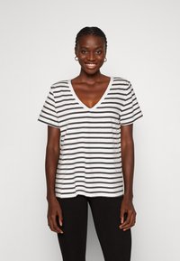 GAP - VINT - T-shirts med print - white/black Miniatyrbilde 1