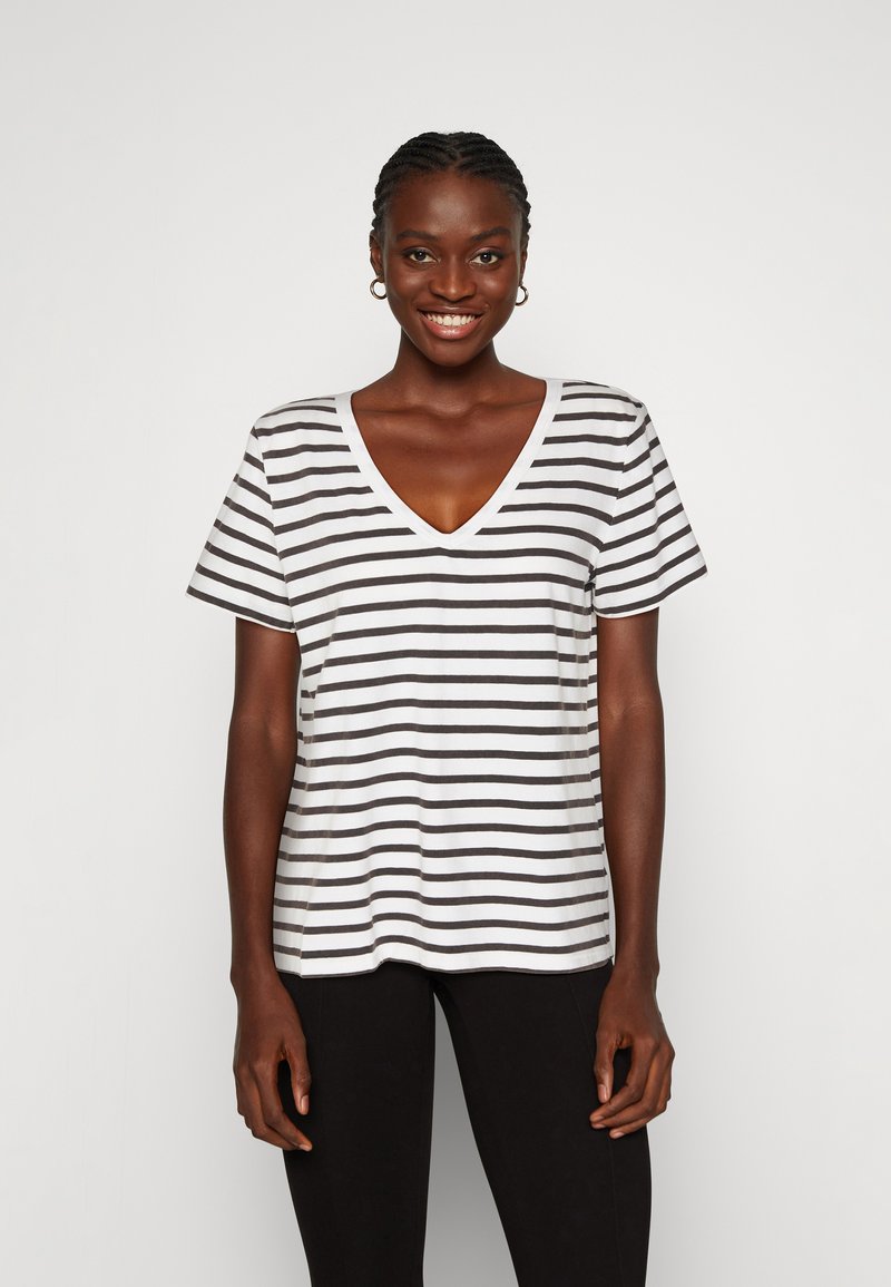 GAP - VINT - T-shirts med print - white/black, Forstørre