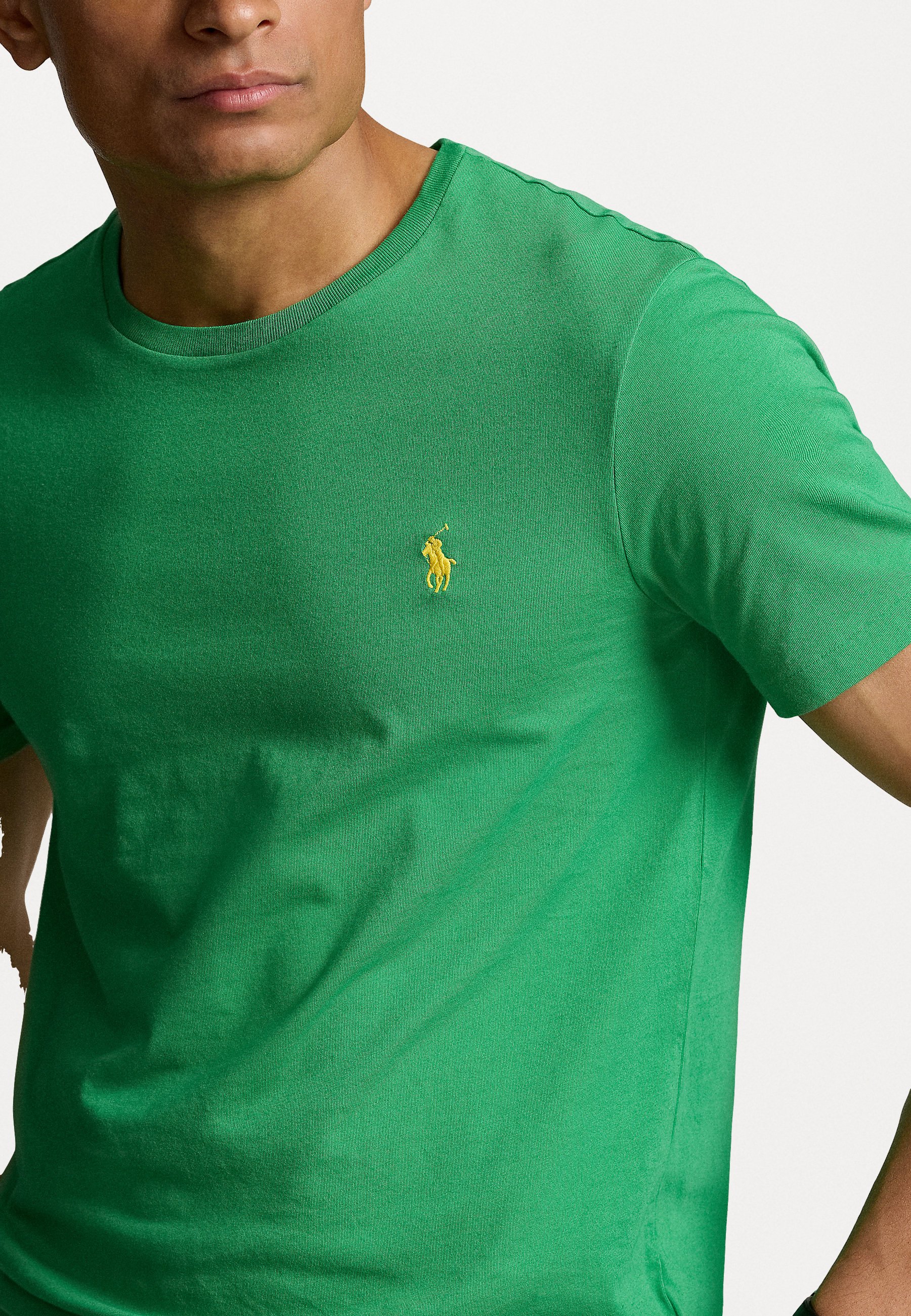 Tシャツ・カットソー Polo Ralph Lauren Green Cotton T-Shirt Classic-Fit Men's Green Classic Fit T Shirts | Ralph Lauren