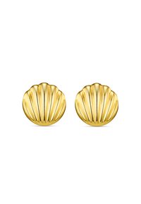 STATEMENT POLISHED SHELL STUD - Earrings - gold-colored