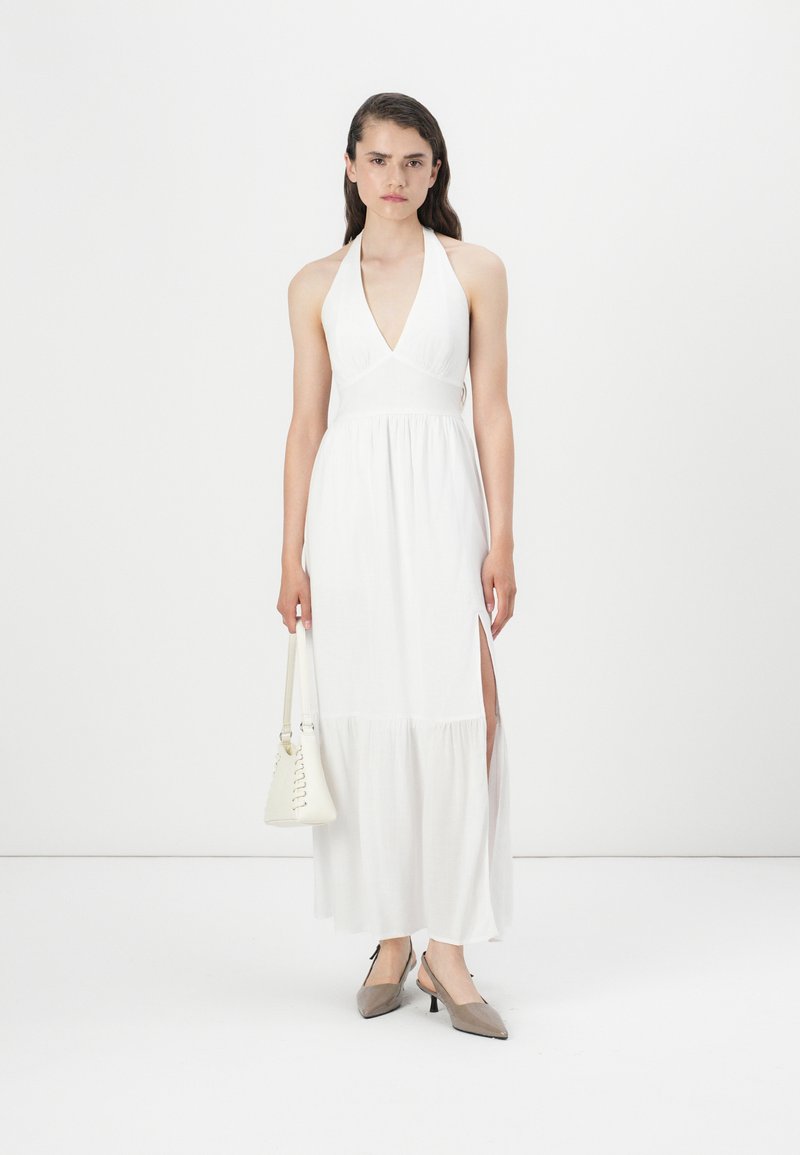Hollister Co. HALTER MAXI DRESS - Maxi dress - off white/off-white -  Zalando.co.uk