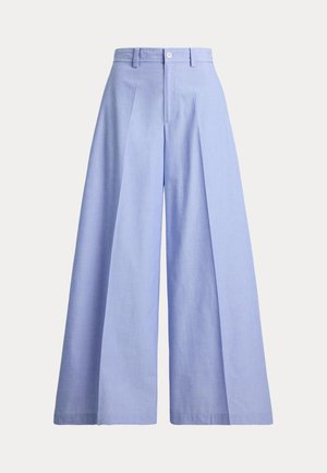 COTTON RELAXED WIDE-LEG PANT - Bukse - classic medium blue
