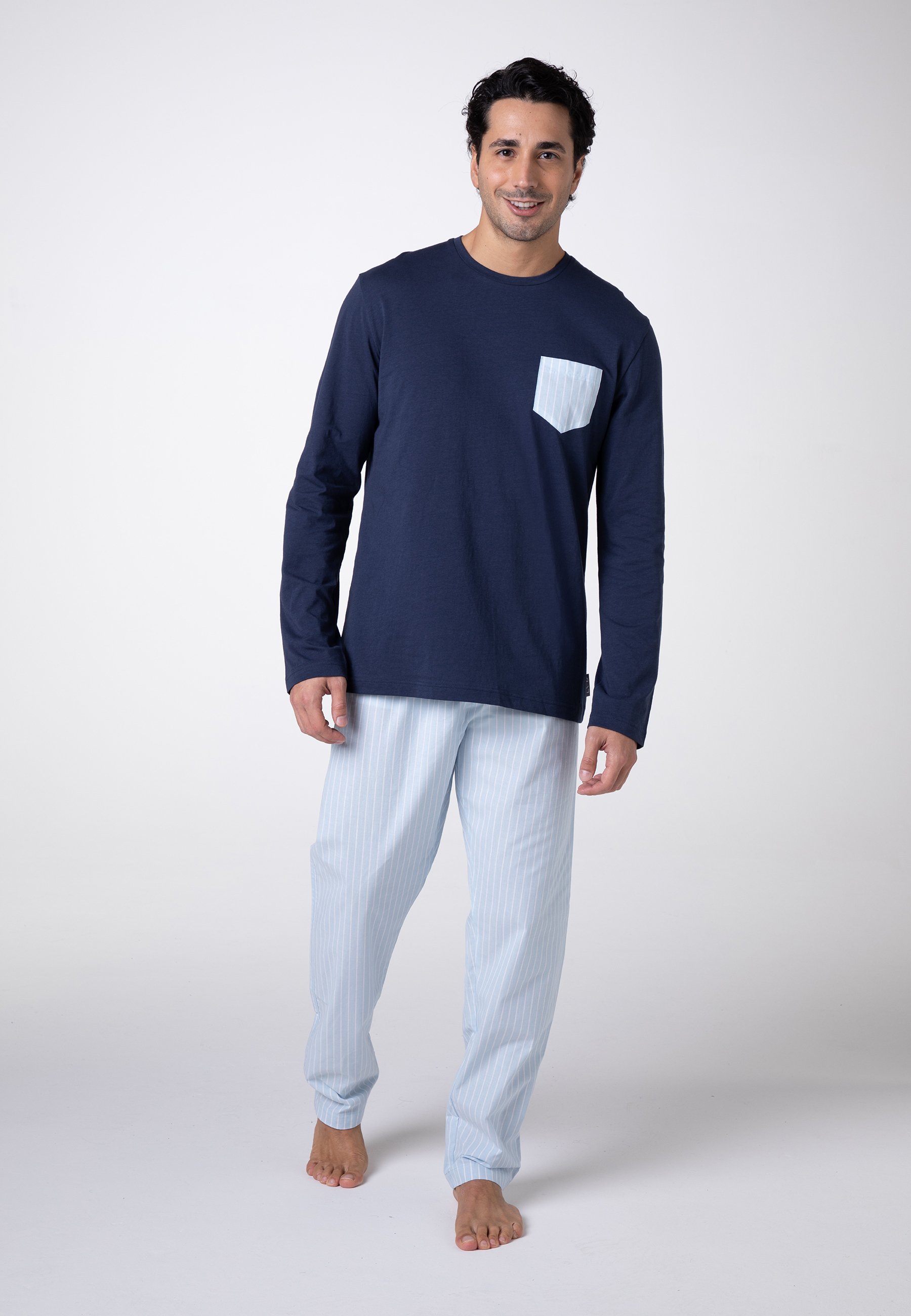 Lovable Pigiami Cotone Manica Lunga Lovable Pigiami Uomo Pigiama