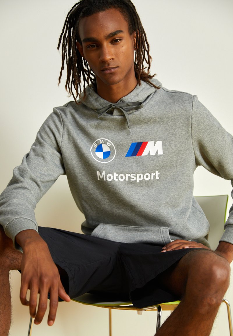 Puma BMW MMS HOODIE - Pulover s kapuco - medium gray heather