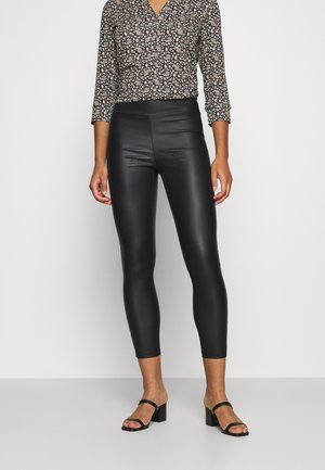 Taupe OBJECT Legging OBJBELLE MW COATED LEGGINGS NO