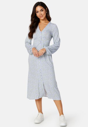 Bubbleroom V-NECK MIDI BUTTON DRESS - Vestito di maglina - lilac
