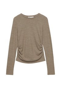 SOFT TOUCH GATHERED - Hosszú ujjú felső - brown