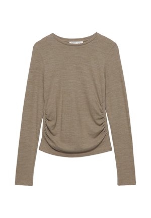 SOFT TOUCH GATHERED - Bluză cu mânecă lungă - brown