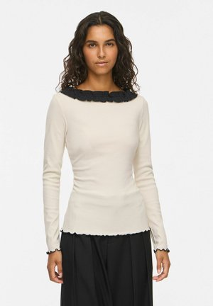 VILA LONG SLEEVED TOP VIFRANJA BOATNECK - T-shirt à manches longues - birch