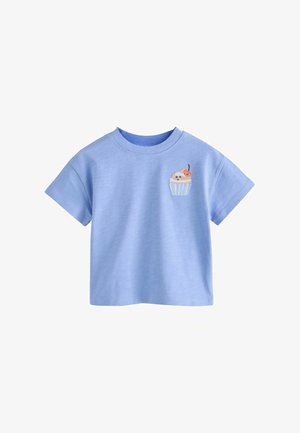 Next, REGULAR FIT - SHORT SLEEVE EMBROIDERED - Camiseta estampada - blue cupcake