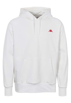 KUAUTHENTIC SLUM - Jersey con capucha - white red/mdcoral