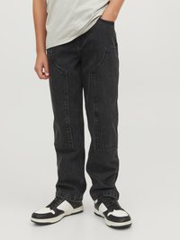 Jack & Jones Junior - JJICHRIS JJICARPENTER - Jeans relaxed fit - black denim Miniatyrbild 1