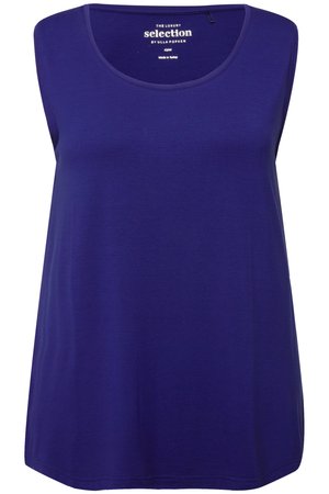 Ulla Popken, GROSSE GRÖSSEN BREIT TRÄGER RUNDHALS SEITENSCHLITZ -QUALITÄT - Top - dark purple