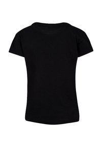 Juodas trumpomis rankovėmis T-shirt, pagamintas iš medvilnės. Ypatumai: apvali iškirptė ir laisvas siluetas, be matomų raštų ar akcentų.
