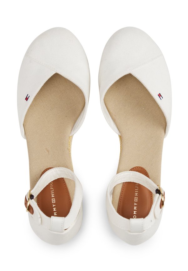 FLAG CLOSED TOE MID WEDGE - Platform heels - ecru3