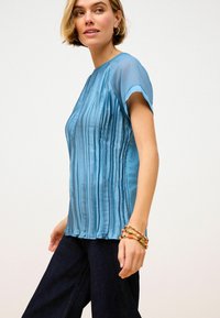Next PLISSÉ SHORT SLEEVE STANDARD - Bluse - teal blue
