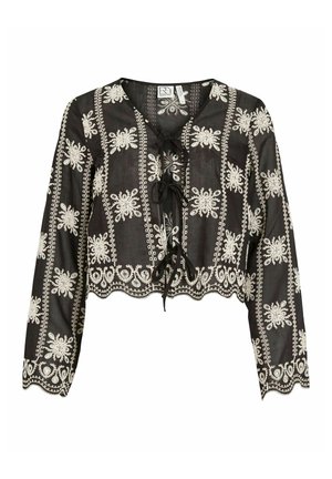 Rouge Edit, OBERTEIL MIT LANGEN ÄRMELN VORN GEBUNDENES - Blouse - meteorite