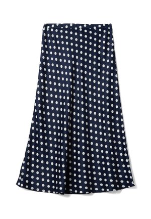 OVS, LONG SKIRT POLKA DOTS REGULAR FIT. - Gonna a campana - blue white