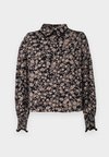 YASTILERA SHIRT  - Gombos blúz - black/fungi