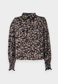 YASTILERA SHIRT  - Button-down blouse - black/fungi