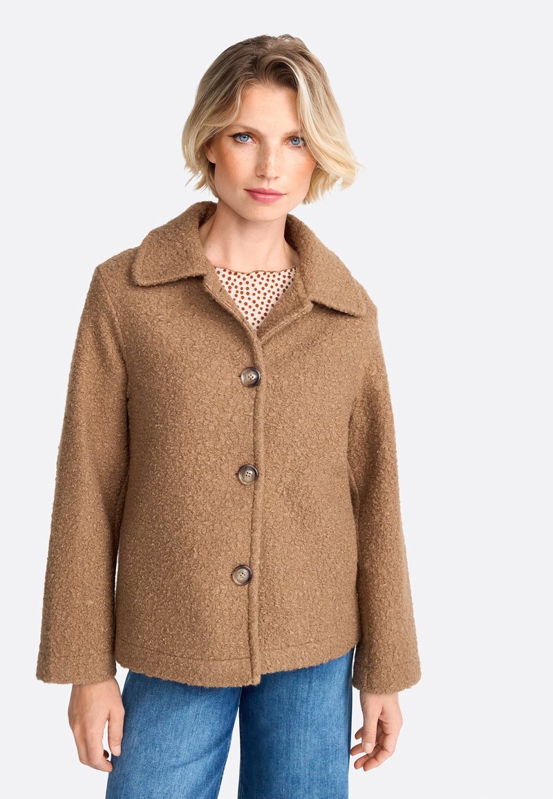 Rich & Royal MIT GROSSEM UMLEGEKRAGEN - Übergangsjacke - caffee latte