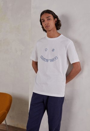 HAPPY SHADOW - T-shirt imprimé - white