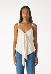 Gina Tricot TIE SINGLET - Top - eggnog